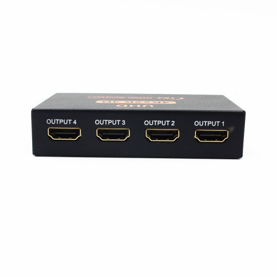 Ultra HD 4K 4 Port HDMI Splitter 1x4 Ports 3D 1080P Repeater Amplifier 1 in 4 Out Hdmi Hub EU Plug