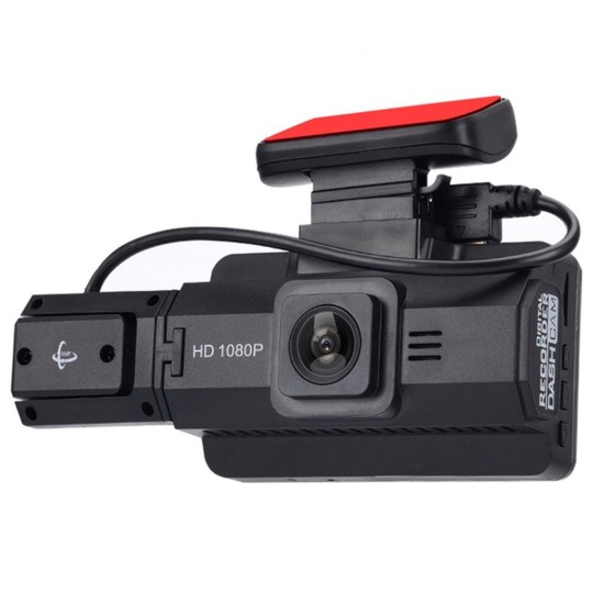 Car Driving Recorder Dual Lens Dvr Camera HD 1080P Dash Cam USB Monitoring Black