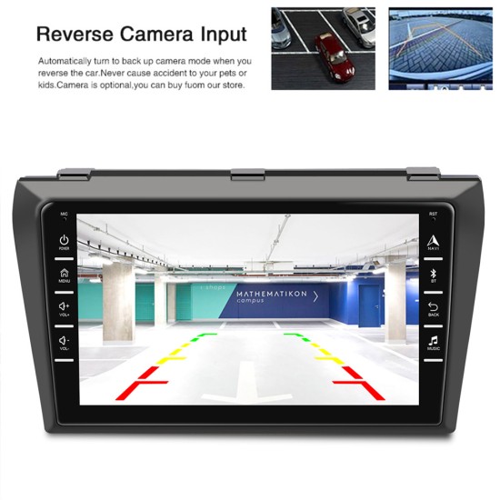 Car Multimedia Player 8 inch Central Control Android 9.1 Navigator Reversing Camera 1+16G for Mazda 3 2004-2012