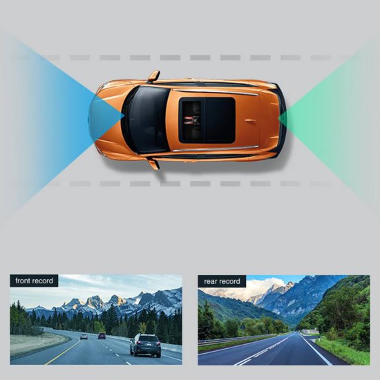 Dash Cam 4k Dual Lens Front Rear Dual Recording Camera Night Vision Parking Monitor Wifi Gps Black