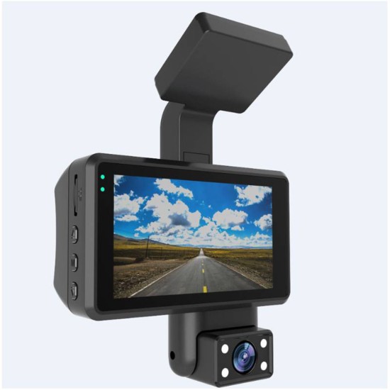 Dual Lens Car Dvr Dash Cam Video Recorder 3-inch HD Display Driving Recorder Camcorder