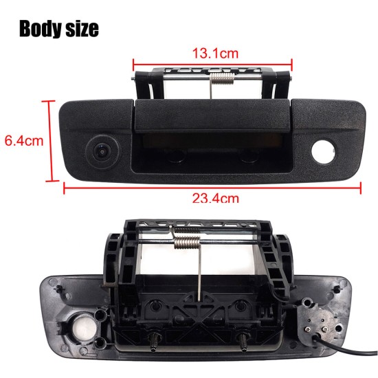 Pickup Car Handle Reversing Camera Tailgate Backup Parking Camcorder for Ram 1500 2500 3500 Black