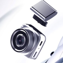 Q2m 2k HD Dash Camera 135-degree Wide-angle Lens Night Vision Driving Recorder Silver Black