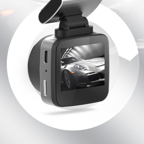 Q2m 2k HD Dash Camera 135-degree Wide-angle Lens Night Vision Driving Recorder Silver Black