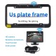 Wireless Solar License Plate Frame +4.3 Inch Display Reversing System black