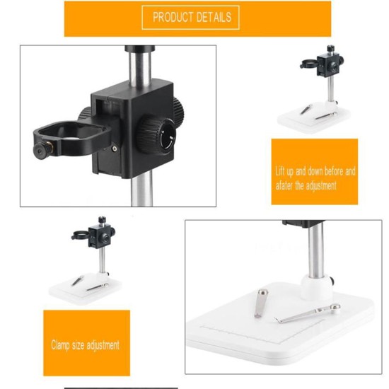 1000x2.0 MP Digital USB Electron Microscope DM4 4.3inch LCD Display VGA Microscope with 8 LED PCB Bracket Placa Base DM4