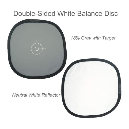 18% Gray White Balance Focusing Card Convenient Pop-up Foldable Reflector Board Photographic Props 30cm