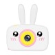 2 Inch HD Screen Digital Mini Camera Kids Cartoon Cute Camera Toys Outdoor Photography Props for Child  White rabbit