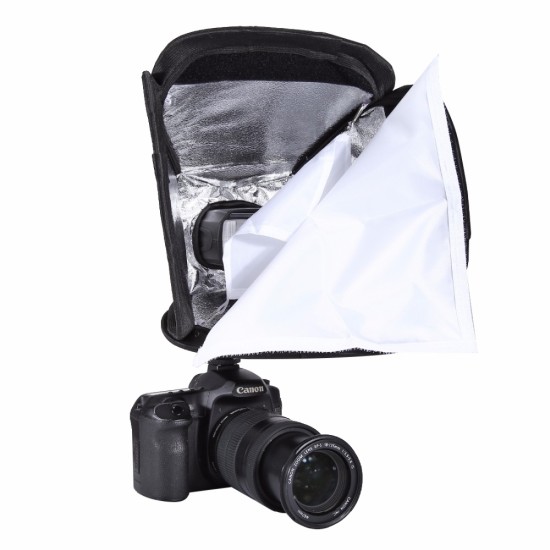 23x23cm Portable Flash Light Softbox Speedlight Diffuser Soft Box Cover black