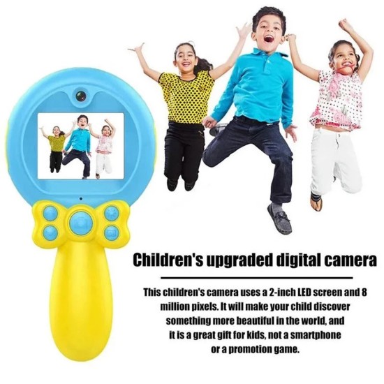 2inch Cartoon Lollipop Digital Camera Mini HD Dual Lens Children Cute Camcorder Kid Gift Pink