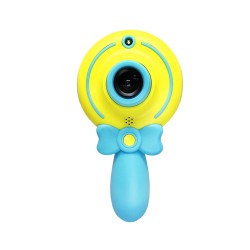 2inch Cartoon Lollipop Digital Camera Mini HD Dual Lens Children Cute Camcorder Kid Gift blue