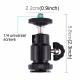 360 Degree Swivel Konsait Mini Ball Head Mount Hot Shoe Tripod Head Tripod Screw Head with Lock black