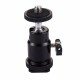 360 Degree Swivel Konsait Mini Ball Head Mount Hot Shoe Tripod Head Tripod Screw Head with Lock black