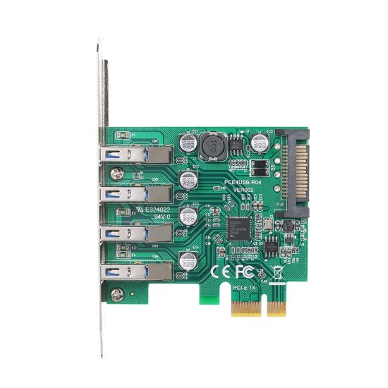 4 PCI-E Ports to USB HUB 3.0 PCI Express 5 Gbps Expansion Card Adapter for Motherboard