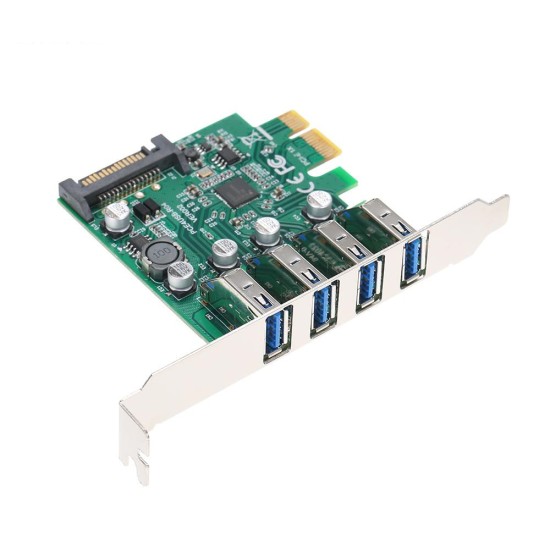 4 PCI-E Ports to USB HUB 3.0 PCI Express 5 Gbps Expansion Card Adapter for Motherboard