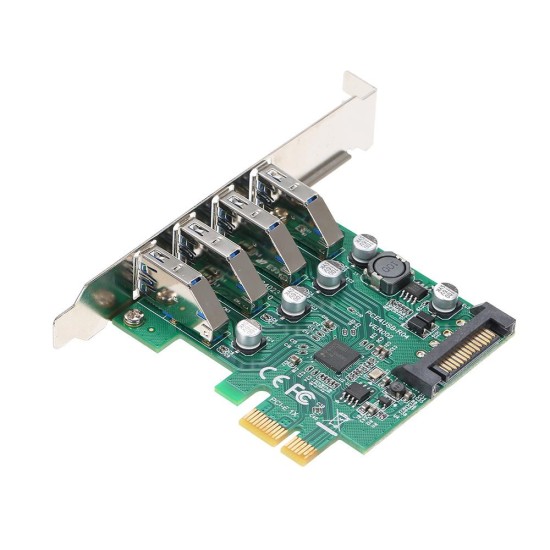 4 PCI-E Ports to USB HUB 3.0 PCI Express 5 Gbps Expansion Card Adapter for Motherboard