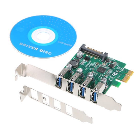 4 PCI-E Ports to USB HUB 3.0 PCI Express 5 Gbps Expansion Card Adapter for Motherboard