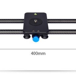 40CM Portable Camera Recorder Silent Carbon Fiber Slide Track Slider Dolly with 4 Roller Bearing Video Movie Photography black