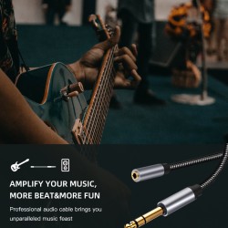 6.5mm Male to 3.5mm Female Audio AUX Cable Headset Microphone Guitar Recording Adapter Gold Plated 6.5/3.5mm Converter Aux Cable