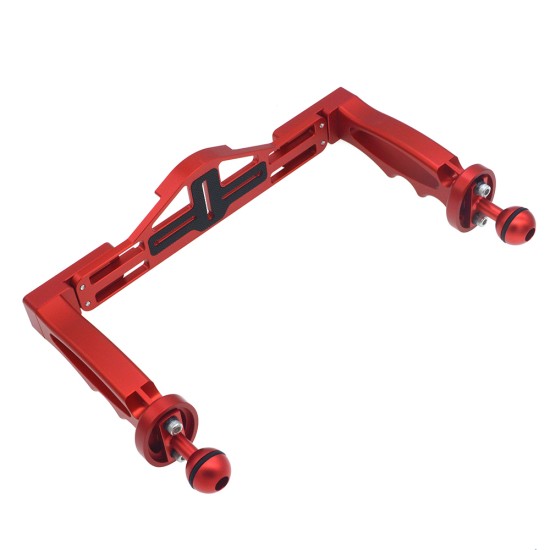 Aluminium Alloy Tray Stabilizer Rig for Underwater Camera Housing Case Diving Tray Mount for GoPro DSLR Smartphones red