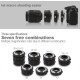 Auto Focus Macro Extension Tube Set Metal Mount for Nikon AF AF-S DX FX SLR Cameras  black