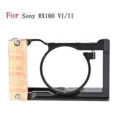 Black Camera Cage Protective Case Aluminium Alloy for Sony RX100VII 7 Camera Accessories black