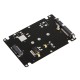 Black Case B + M Female 2 M.2 NGFF (SATA) SSD to 2.5 SATA Adapter for 2230/2242/2260 / 2280mm m2 SSD black