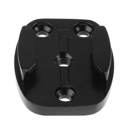 CNC Aluminum Alloy Flat Surface Base Mount Tripod Converter Adapter for GoPro Hero Camera black