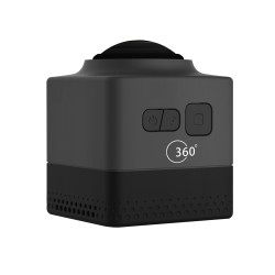 CUBE360 Outdoor WIFI Mini Sports Camera - HD Panoramic 360 Degree Waterproof Action Camera, Black