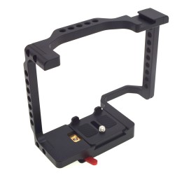 Camera Cage Full Frame with Shoe Mount & Rosette Mount for Sony a7II a7SII a7III a7RIII a9 black