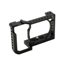 Camera Cage Stabilizer for Sony A6400/ A6000/ A6300/ A6500 DSLR Cage Mount Microphone Monitor black