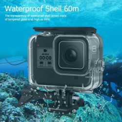 Camero Storage Case for GoPro Hero 8 Black Action Camera 60m Waterproof Case Protective Housing Cover Hard Shell Frame as shown