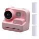 Children Instant Camera HD 1080p Video Photo Digital Print Cameras Dual Lens Slr Photography Toys Pink