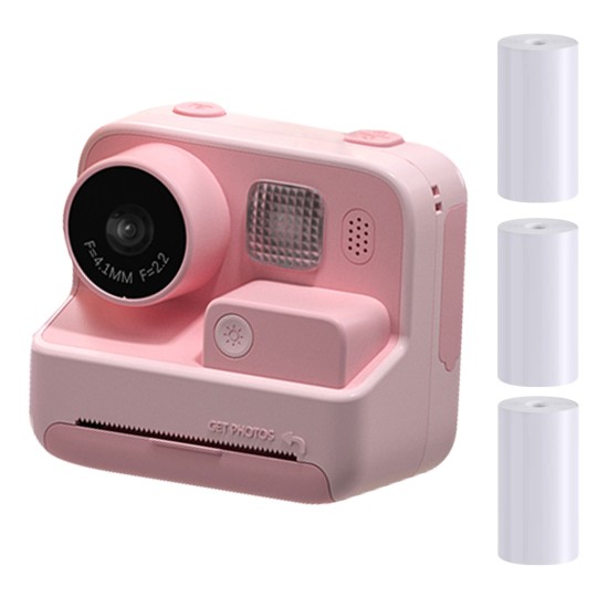 Children Instant Camera HD 1080p Video Photo Digital Print Cameras Dual Lens Slr Photography Toys Yellow