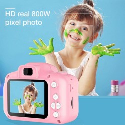 Children's Camera Mini Sd Video Smart Shooting Digital Camera + 8gb Memory Card" Pink