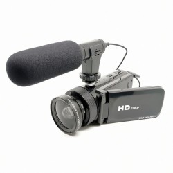 D100 HD Digital Video Camera with Wide Angle Lens Microphone Anti-shake Handheld DV Camcorder Black