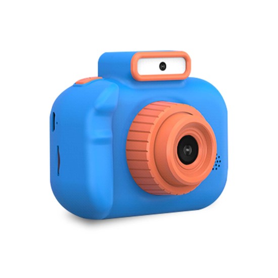 Digital Camera 4000w Front Rear Dual Lens Mini Video Photo Slr Cameras Cartoon Toy Blue