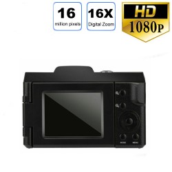 Digital Full HD1080P 16x Digital Camera Professional Video Camcorder Vlogging Camera black