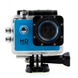 F23 Outdoor Action Camera - 2.0 Screen, HD Wide Angle, Waterproof Sports Camera, DV Video Camcorder - Blue