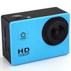 F23 Outdoor Action Camera - 2.0 Screen, HD Wide Angle, Waterproof Sports Camera, DV Video Camcorder - Blue