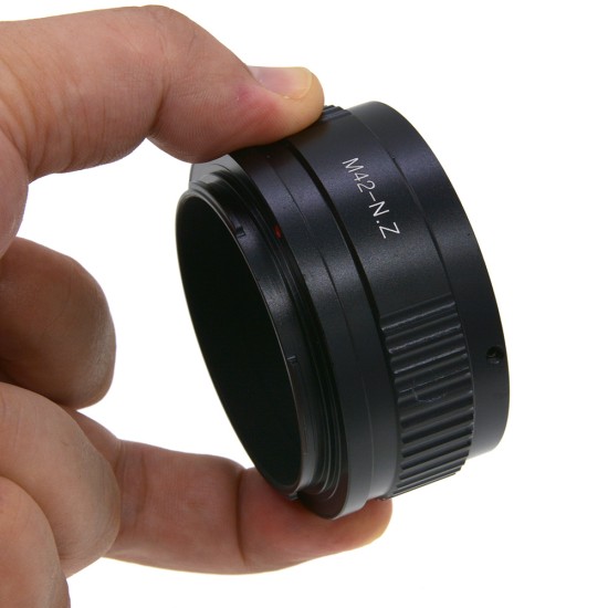 For M42-Nikon Z Lens Mount Adapter Ring for M42 42mm Screw Lens to Nikon Z Mount Z6 Z7 Camera black