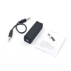 Ground Loop Noise Isolator for Home Stereo Car Audio System with 3.5mm Audio Cable Black