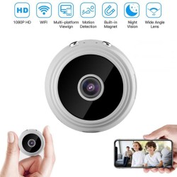 HD Camera Wireless Network Home Security Camera 1080p Outdoor Sports Children Camera White