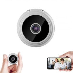 HD Camera Wireless Network Home Security Camera 1080p Outdoor Sports Children Camera White