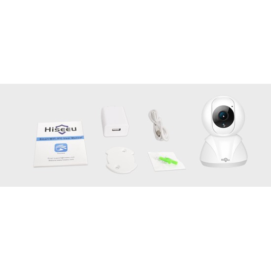 Hiseeu 720P / 1080P Home Security IP Camera Wireless Smart WiFi Camera Audio Record Baby Monitor HD Mini CCTV Camera UK plug