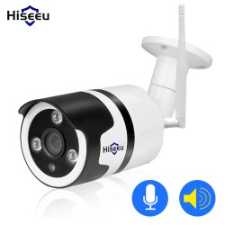 Hiseeu FHY 1080P Wifi Outdoor IP Camera Waterproof Wireless Security Camera Two Way Audio TF Card Record  UK plug