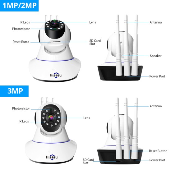 Home Security 1080P 3MP Wifi IP Camera Audio Record Memory Card Memory P2P HD CCTV Surveillance Wireless Camera Australian regulations