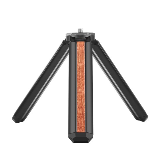 Inlaid Wood Desktop Live Tripod Multi-function Mobile Phone Holder Folding Portable 1/4 Screw Mini Tripod For Photography Camera Tripod PU620B