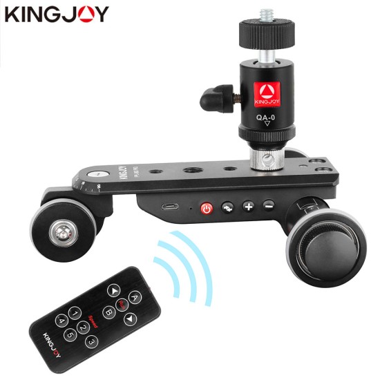 KINGJOY Portable 3-wheel Auto Dolly Aluminum Alloy PPL-06SPRO for Camera Mobile Phone black