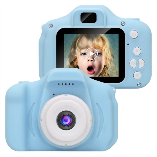 Kids Digital Video Camera Mini Rechargeable Battery HD Smart Ips Full Screen Display Children Cameras Pink